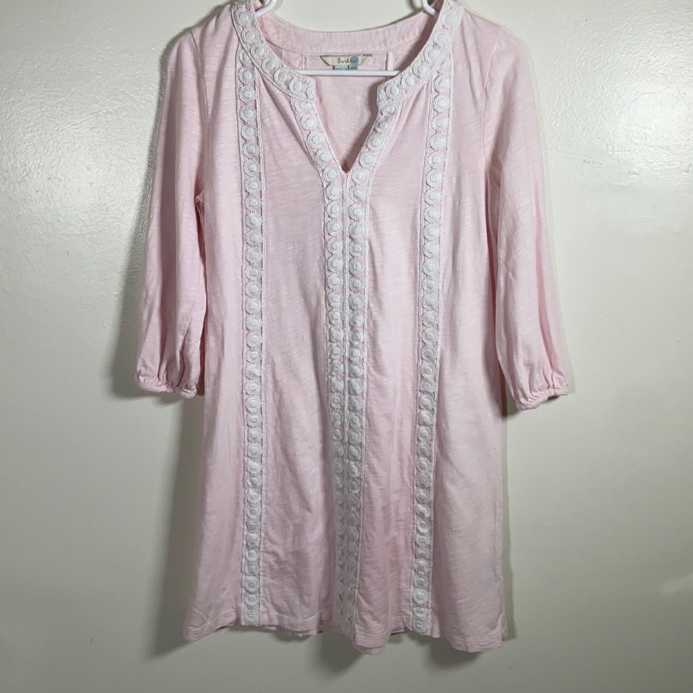 Anthropologie Boden Cotton Embroidered Mini Dress